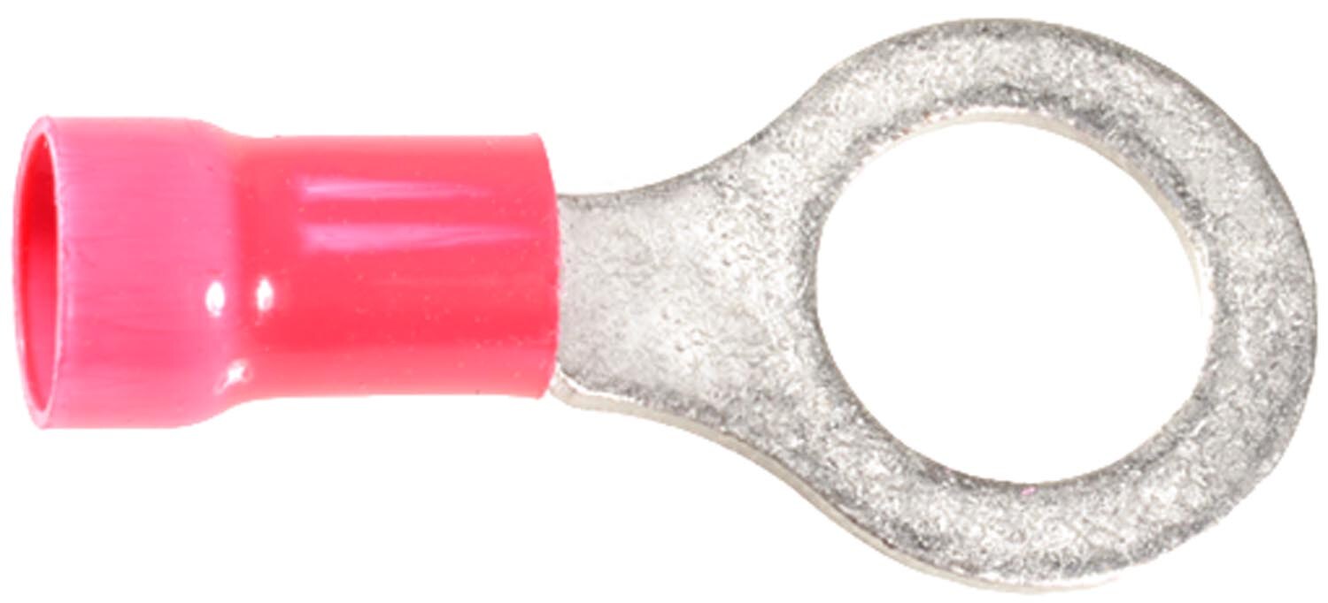 Auveco No. 17045 Vinyl Insulated Ring Terminal 8 Gauge 1/2" Stud Red, Quantity - 15