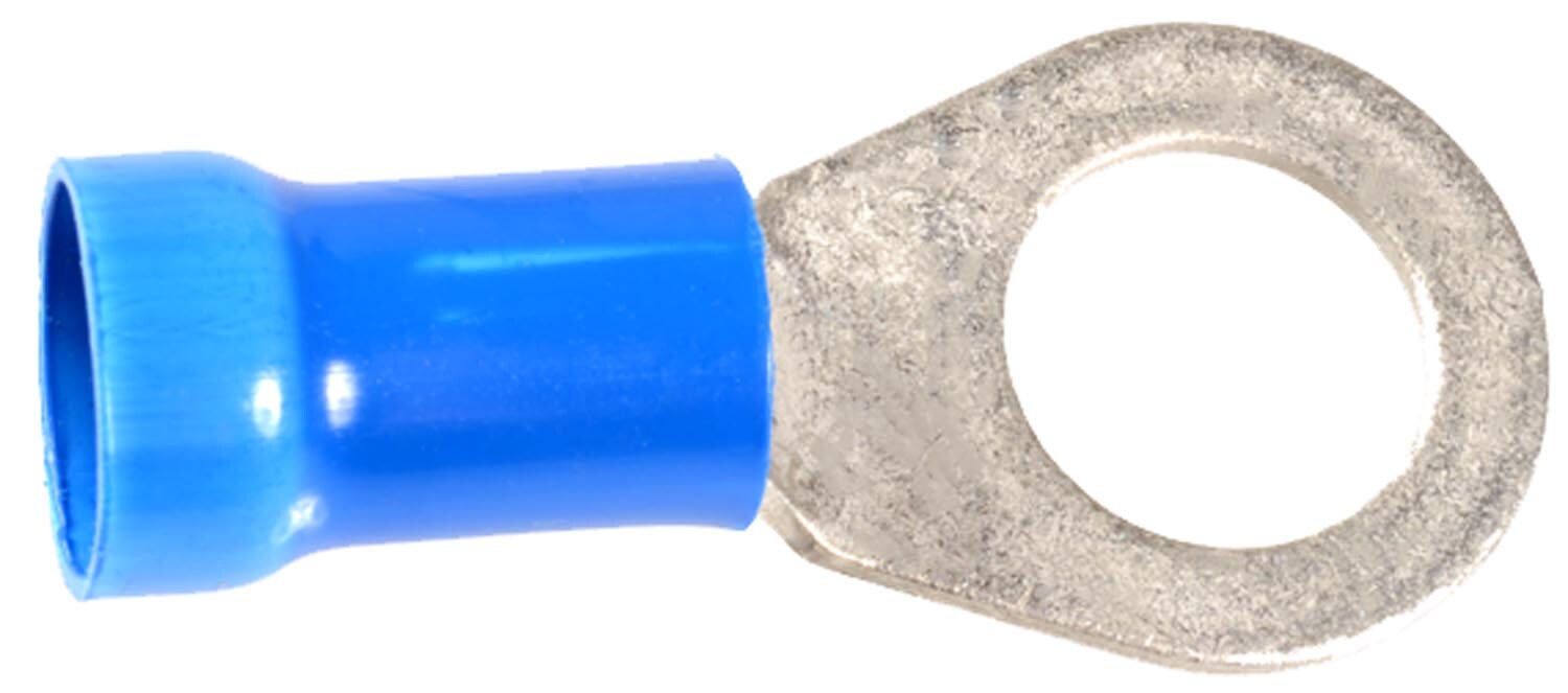 Auveco No. 17049 Vinyl Insulated Ring Terminal 6 Gauge 1/2" Stud Blue, Quantity - 10