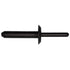 Auveco # 17101 Nylon Rivet 1/4" Hole Diameter 5/16"-15/32" Grip Black. Qty 25.