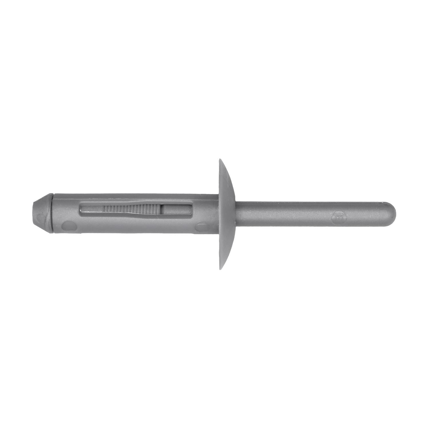 Auveco No. 17496 Gray Nylon Rivet 1/4" Diameter 5/32"-3/8" Grip, Quantity - 25