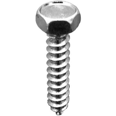 Auveco # 2267 14 X 1-1/4" Indented Hex Head Tapping Screw 7/16" Hex Zinc. Qty 100.