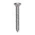 Auveco No. 1796 Phillips Oval Head Tapping Screw #6 X 1" Chrome, Quantity - 100