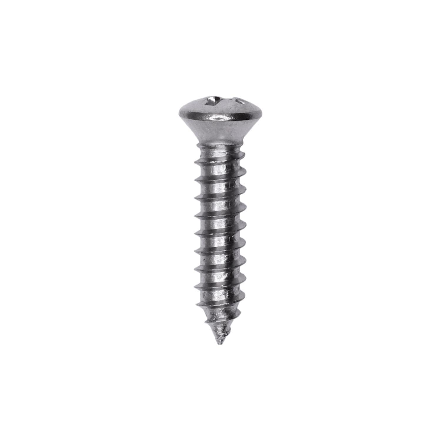 Auveco No. 1799 Phillips Oval Head Tapping Screw #8 X 3/4" Chrome #6 Head, Quantity - 100