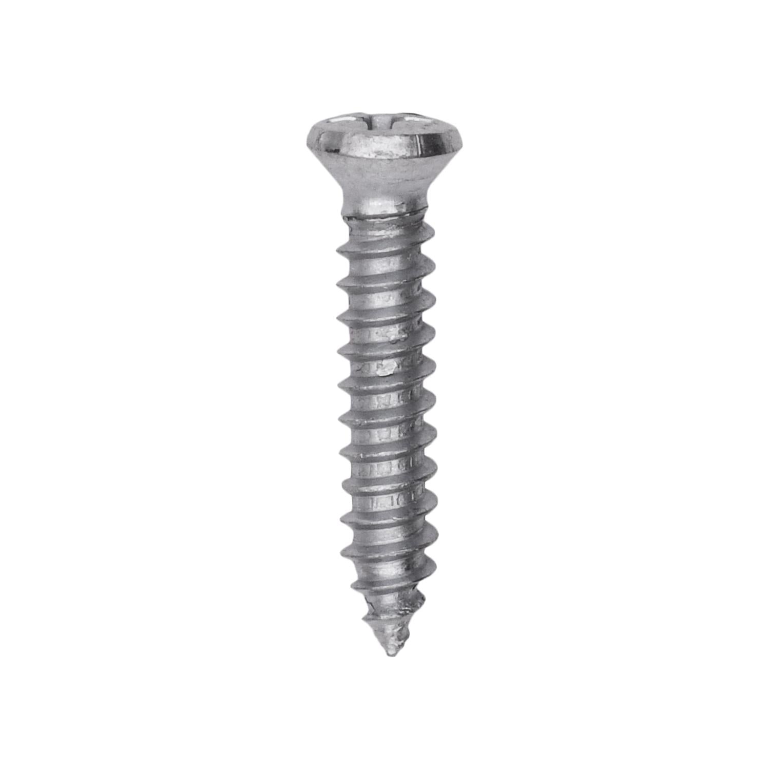 Auveco No. 1800 Phillips Oval Tapping Screw 8 X 7/8" Zinc #6 Head, Quantity - 100