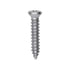 Auveco No. 1800 Phillips Oval Tapping Screw 8 X 7/8" Zinc #6 Head, Quantity - 100