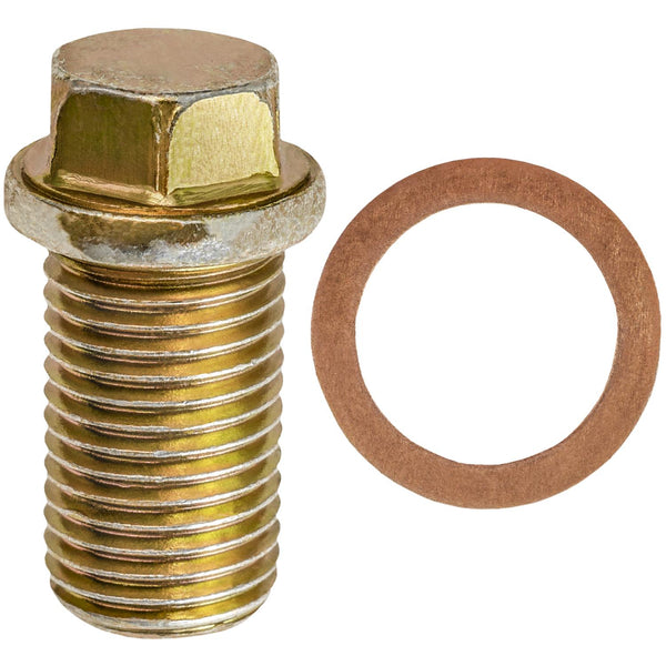 Auveco No. 18026 Oil Drain Plug W/Gasket M14-1.5 Thread Zinc, Quantity - 2