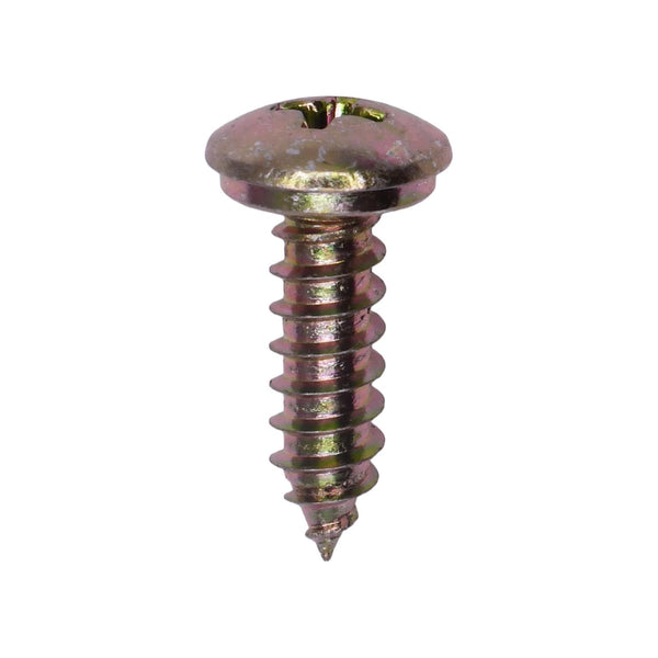 Auveco No. 18156 BMW License Plate Screw M4.8 X 16mm Zinc & Yellow, Quantity - 50