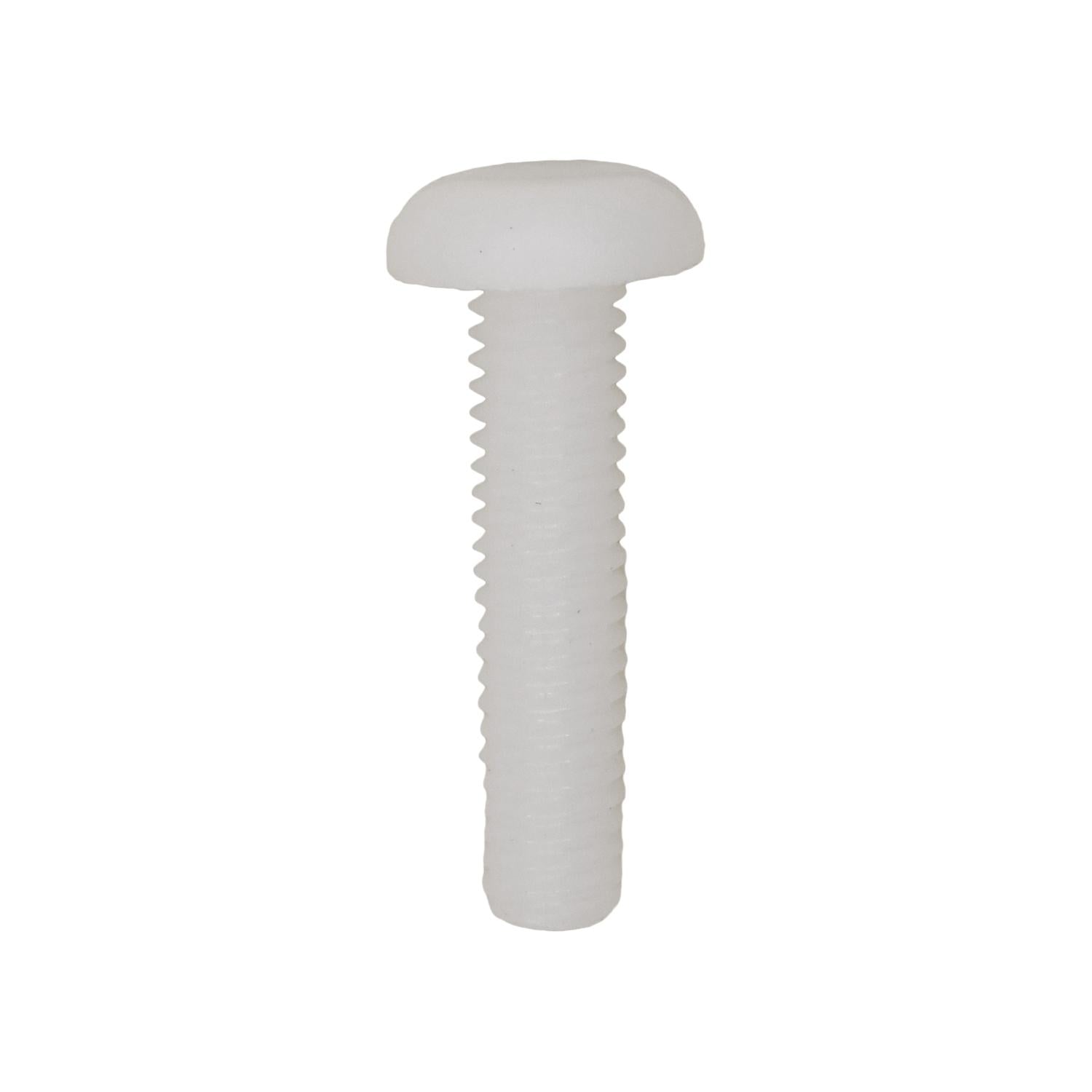 Auveco No. 18238 M6-1.0 X 25mm Nat .Nylon License Plate Screw, Quantity - 50
