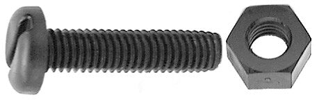 Auveco # 18241 M6-1.0 X 25mm Black Nylon License Plate Screw And Nut. Qty 25.