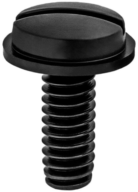 Auveco # 18485 Black Nylon License Plate Screw 1/4"-20 X 5/8. Qty 50.