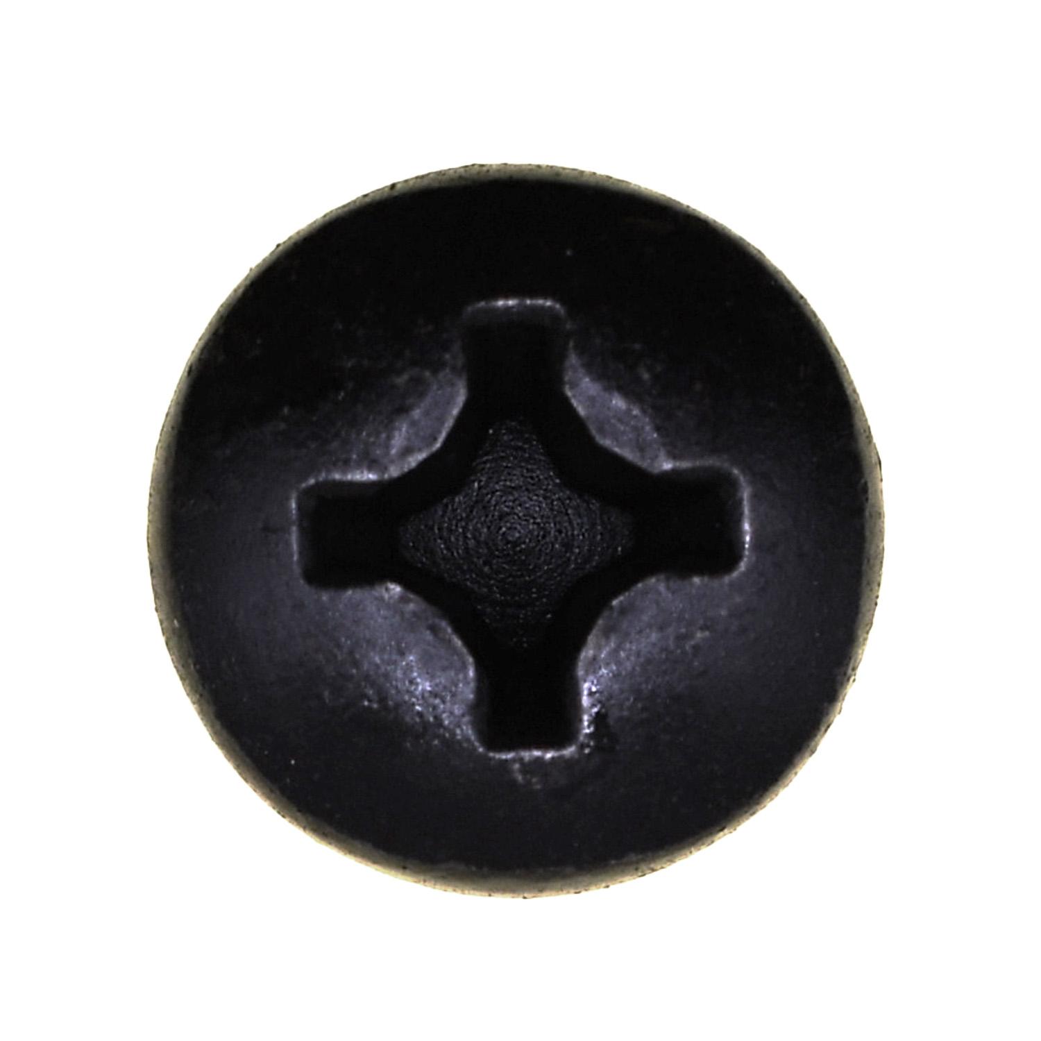 Auveco No. 18769 Phillips Pan Head License Plate Screw Black M6-1.0 X 20mm, Quantity - 50