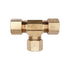 Auveco # 189 Brass Compression Union Tee 3/8" Tube Size. Qty 5.