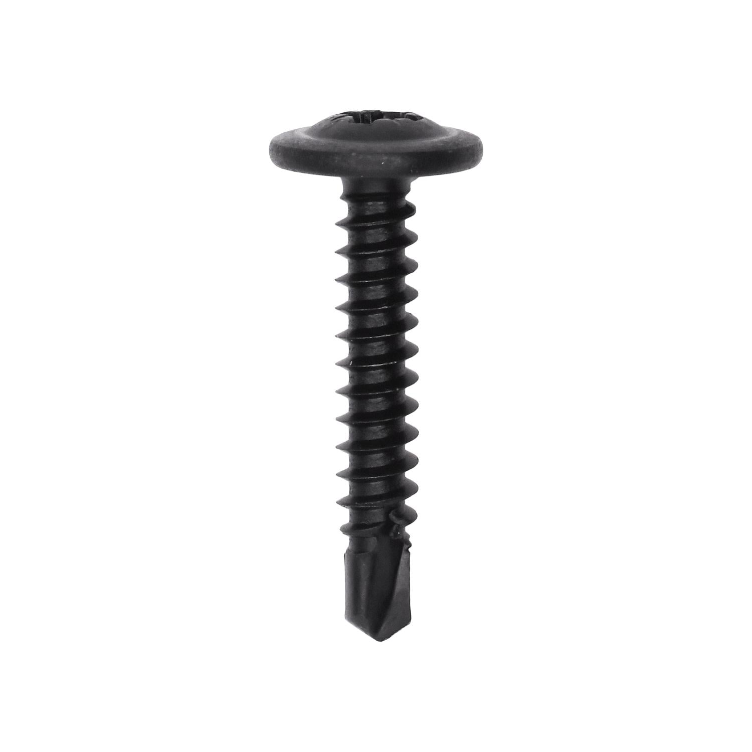 Auveco No. 19006 M4 2-1.41 X 25mm Round Washer Head Teks Tapping Screw, Quantity - 100