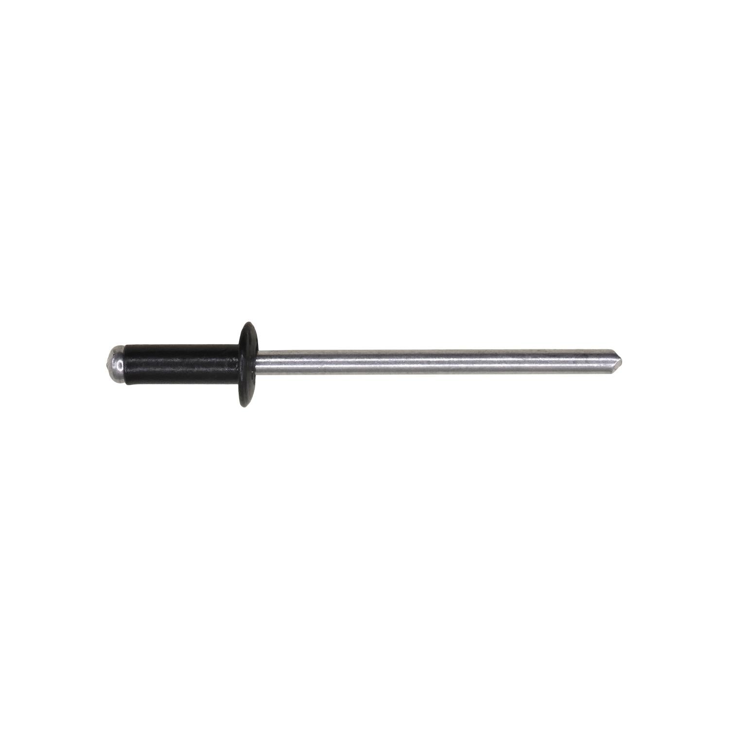 Auveco No. 19202 GM Specialty Rivet 1/8" Diameter 3/16"-1/4" Grip Black Aluminum, Quantity - 100