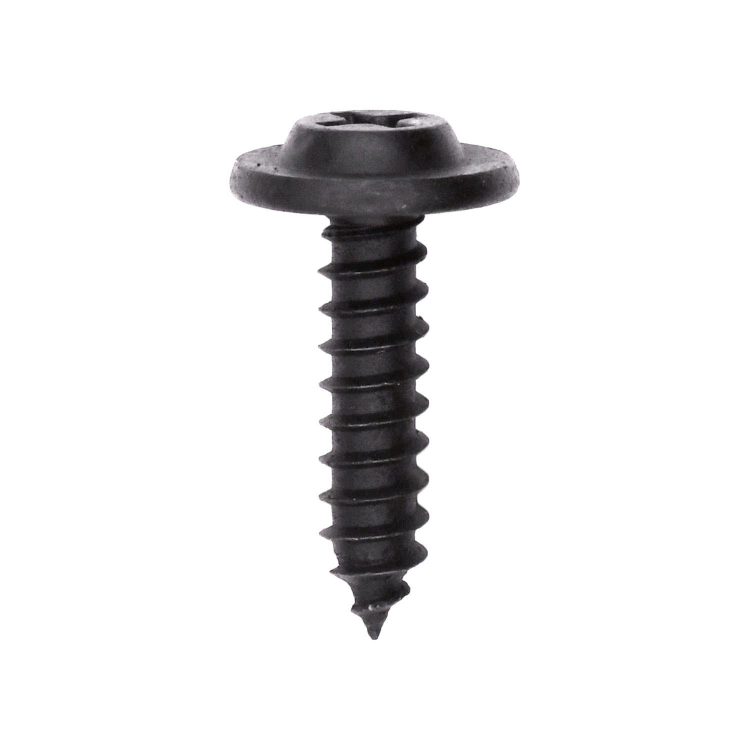 Auveco No. 19240 Phillips Flat Washer Head Tapping Screw 10 X 3/4" Black, Quantity - 100
