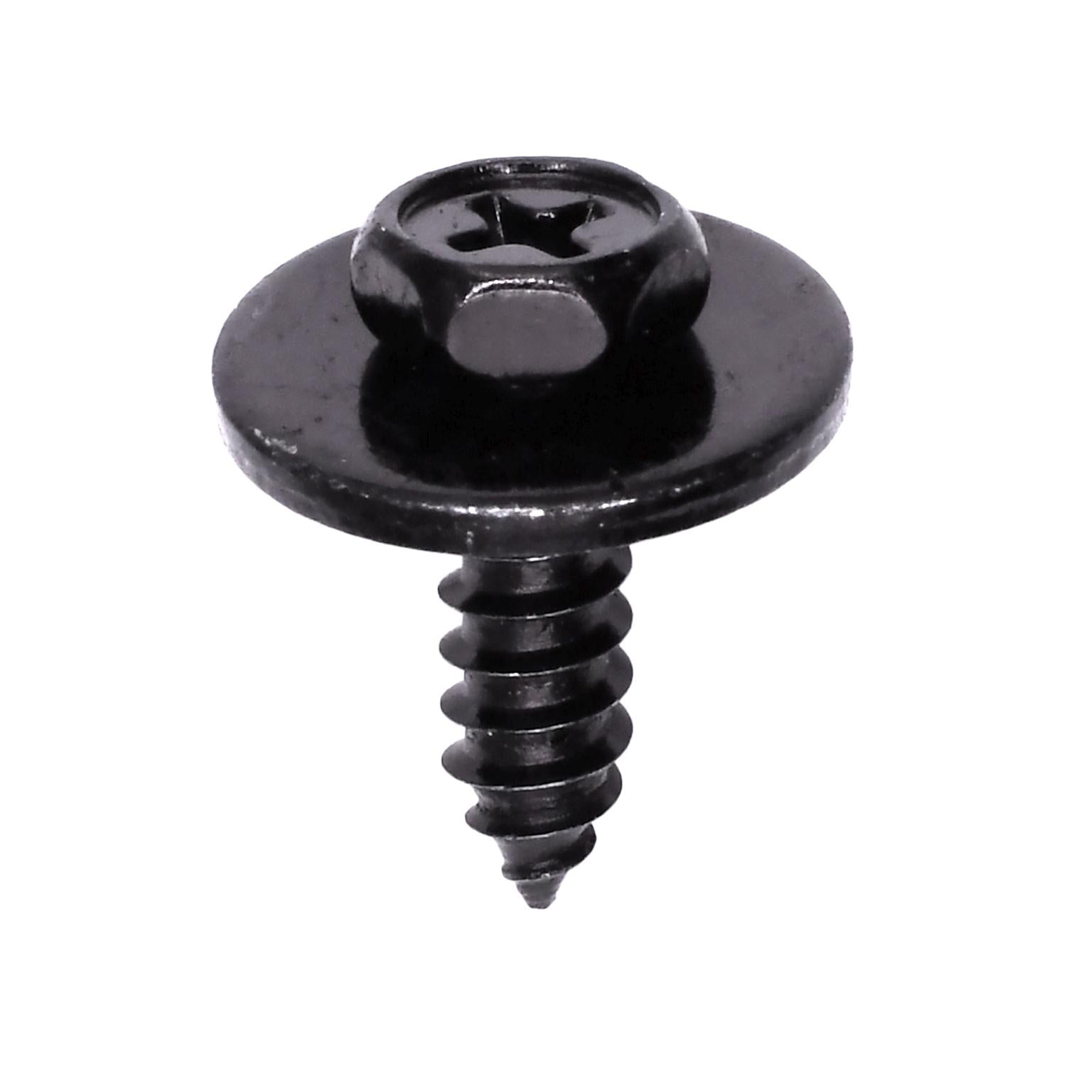 Auveco No. 19251 Phillips Hex Head SEMS Tapping Screw M5 X 16 Black, Quantity - 50