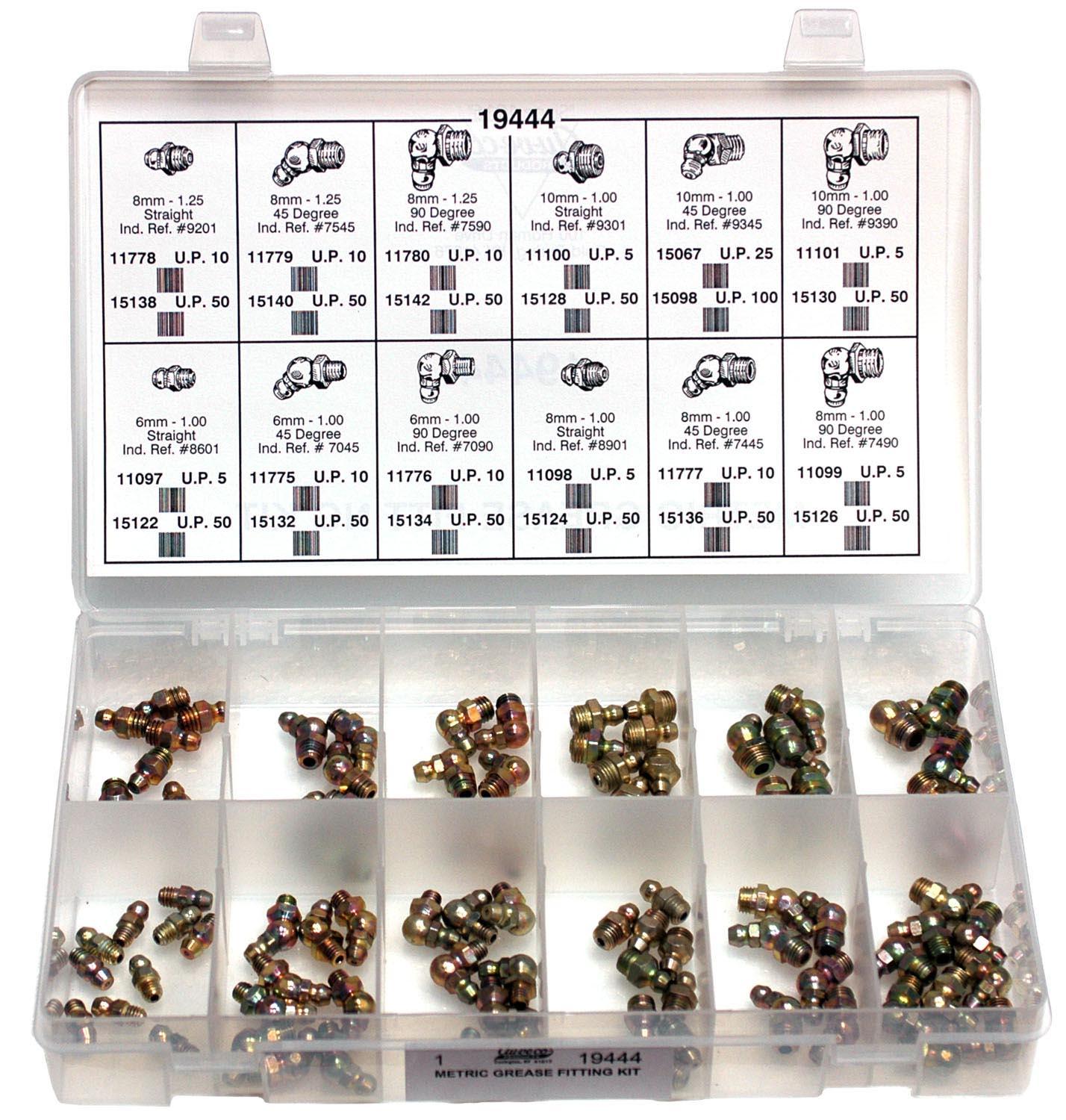 Auveco # 19444 Metric Grease Fitting Kit. Assortment. Qty 1.