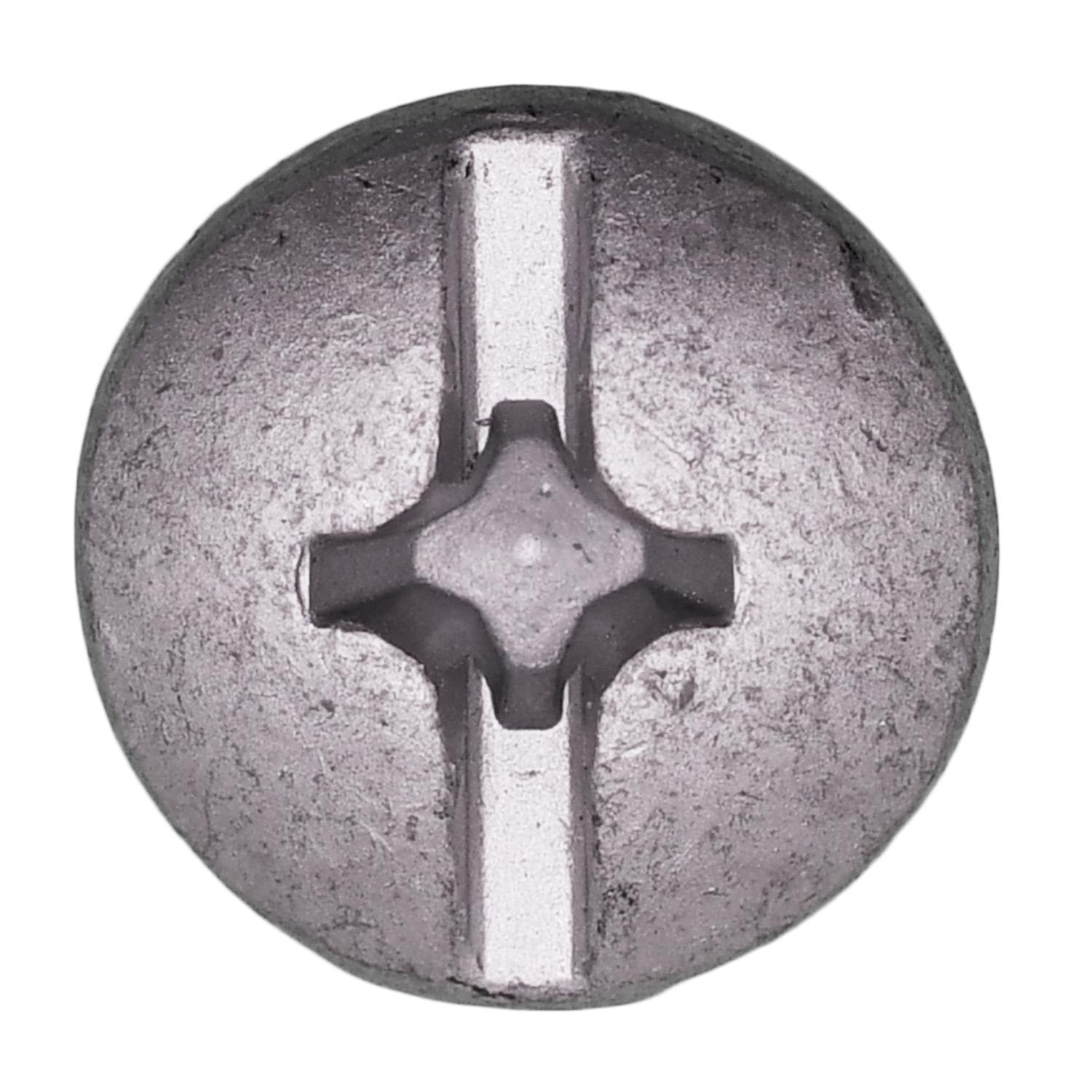 Auveco No. 19777 Duo-Drive Truss Head License Plate Screw 14mm Head Diameter, Quantity - 50
