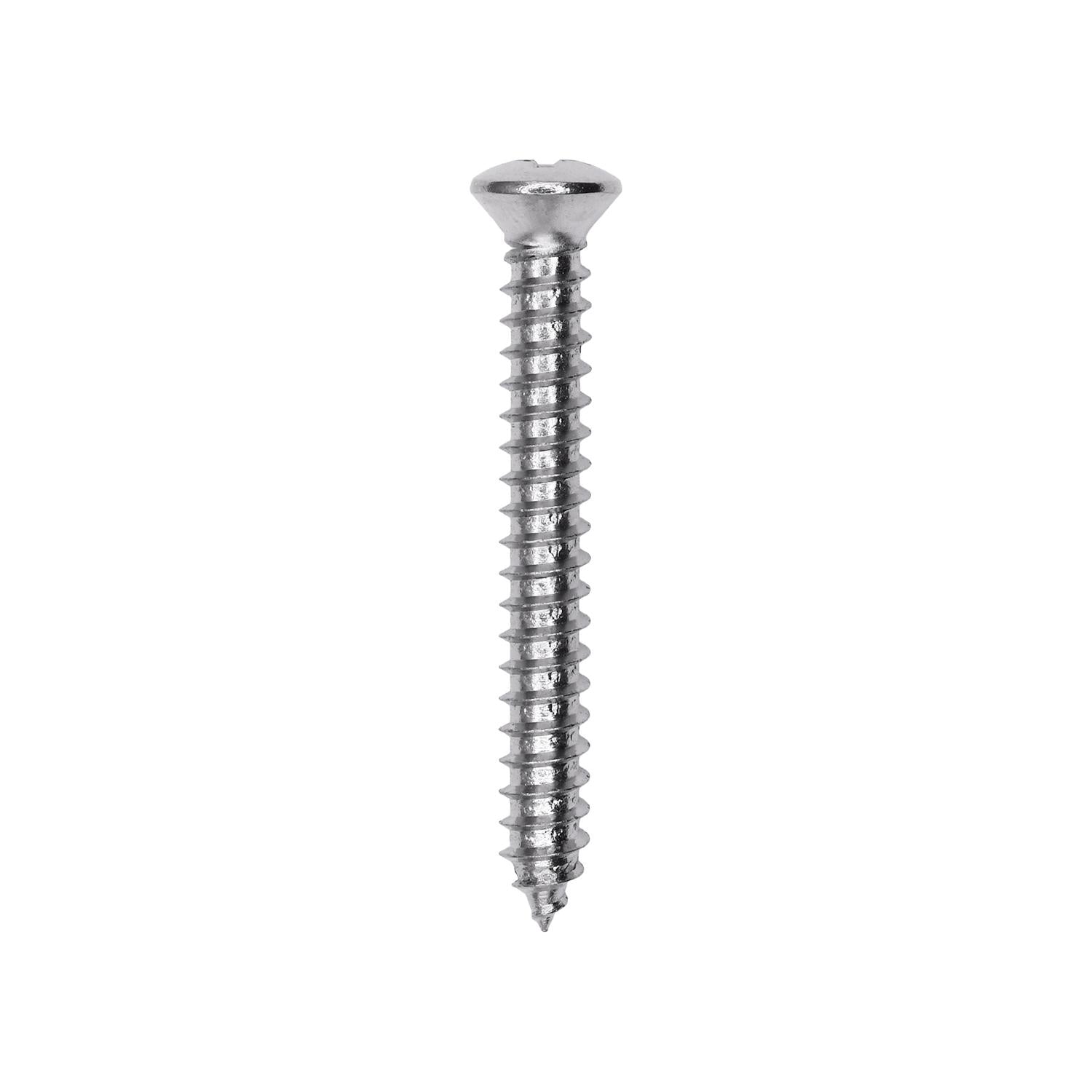 Auveco No. 20374 Phillips Oval Head Tapping Screw 10 X 1-1/2" 8 Head Chrome, Quantity - 100