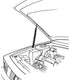 Auveco # 20905 Mechanics Temporary Hood Prop. Qty 1.