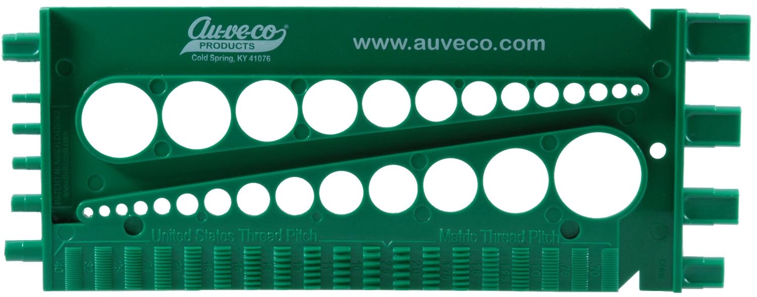 Auveco No. 21152 Standard & Metric Bolt & Nut Gauge Green Plastic, Quantity - 1