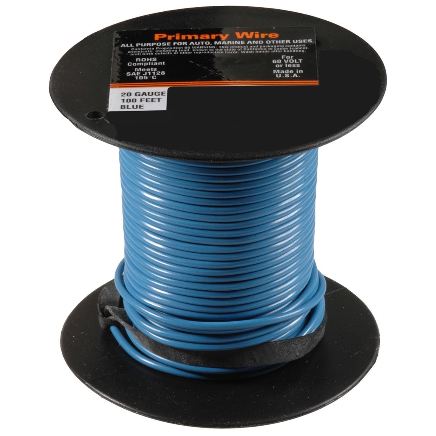 Auveco No. 21342 Primary Wire 20 Gauge Blue, Quantity - 1