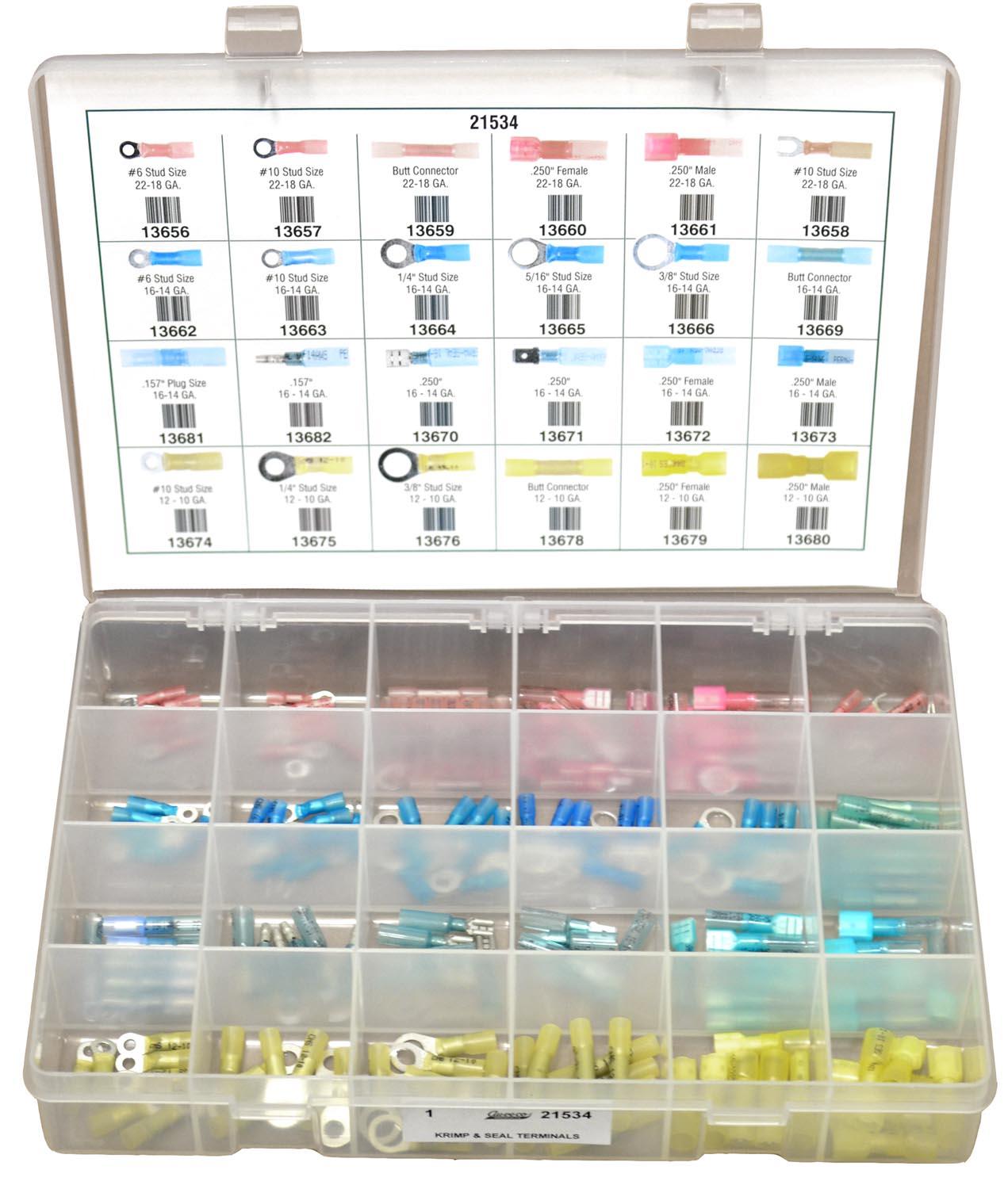 Auveco # 21534 Krimp And Seal Terminal Kit. Assortment. Qty 1.