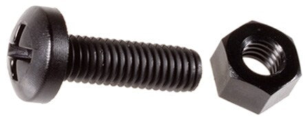 Auveco No. 21606 Black Nylon License Plate Screws & Nuts, Quantity - 50