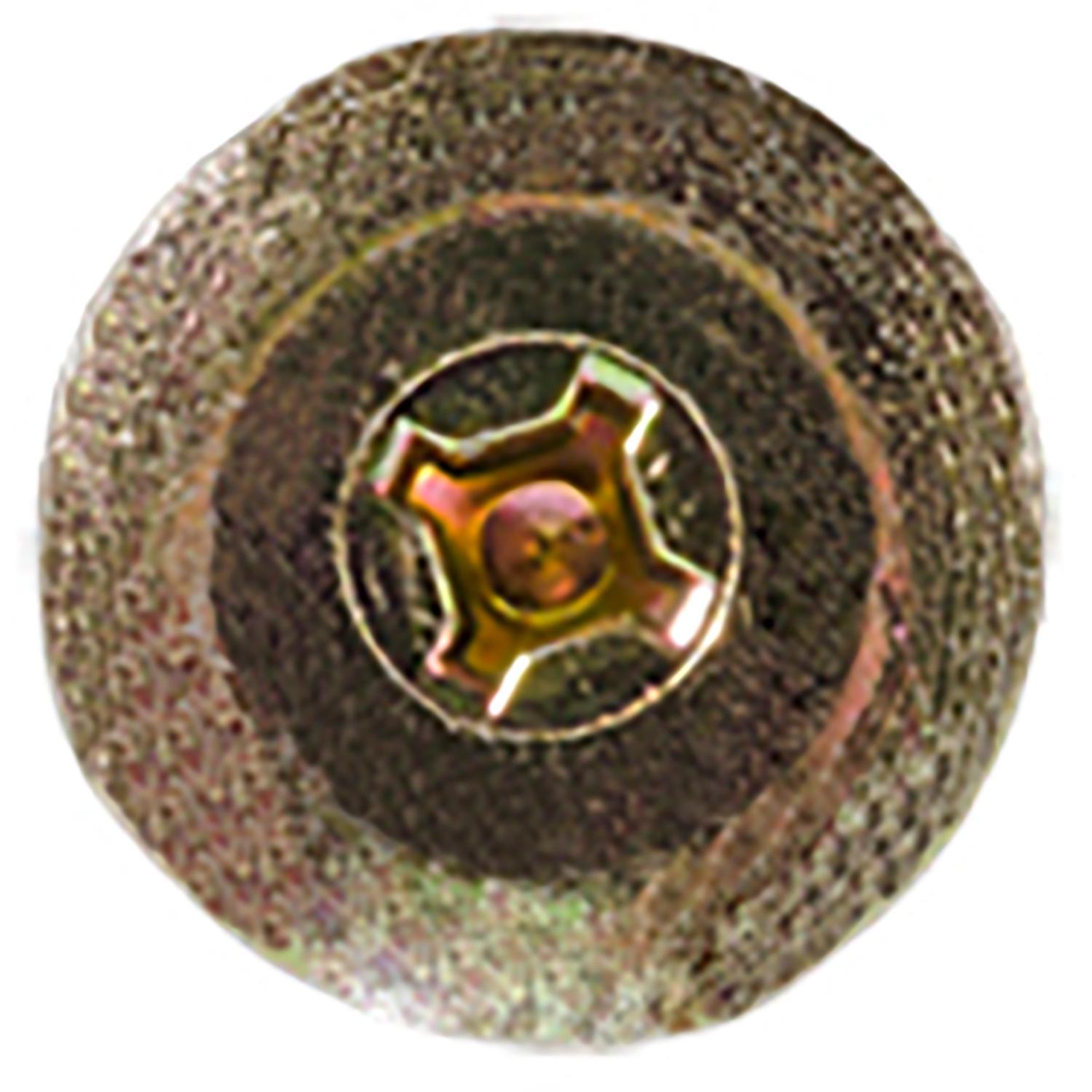 Auveco No. 21732 #10 X 1" Phillips Liner Screws W/ Locking Wedge Zinc & Yellow, Quantity - 50