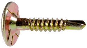 Auveco No. 21733 #10 X 1-1/4" Phillips Liner Screws W/ Locking Wedge Zinc & Yellow, Quantity - 50