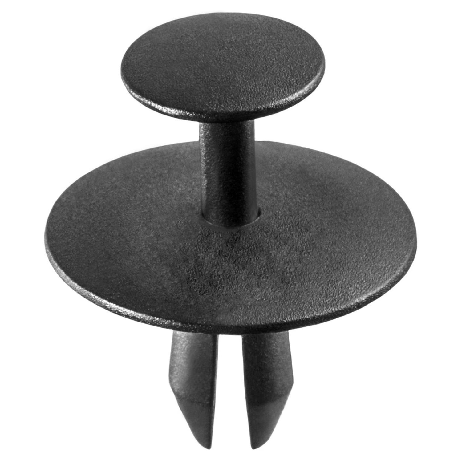 Auveco # 21810 Peugeot/Citroen Black Nylon Retainer, 22mm Hd., 14mm Stem Length., 6.3mm Hole. Qty 25.