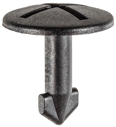 Auveco # 21885 Cowl Retainer; Head Dia.: 25mm, Stem Length: 23mm, Black Nylon. Qty 25.