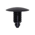 Auveco # 21937 Retainer; Head Dia.: 21mm, Stem Dia.: 7.7mm, Stem Length: 16mm, Black Nylon. Qty 25.