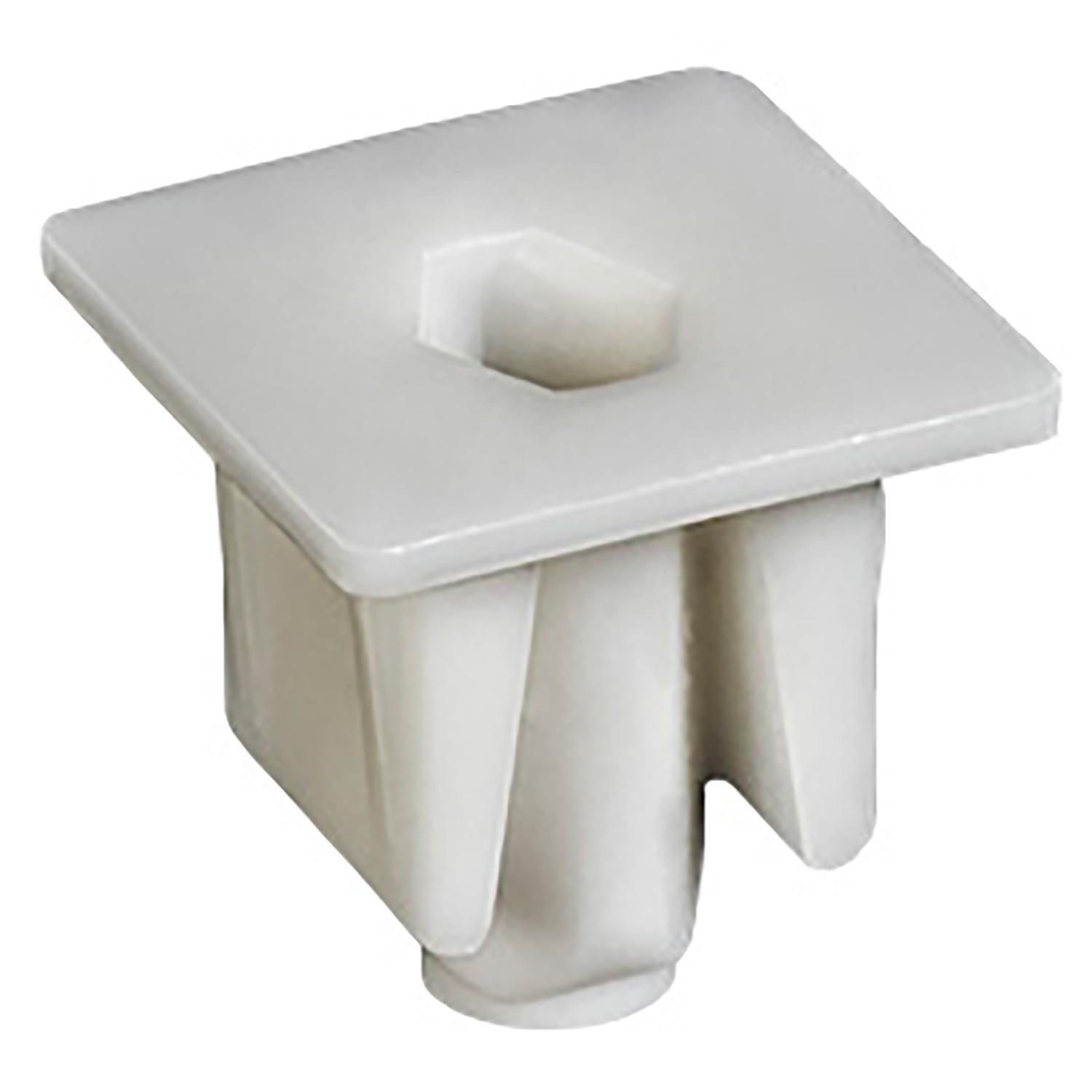 Auveco # 21962 Nylon Nut; Screw Size: M4.2 (#8), Head Size: 12mm X 12mm, Stem Length: 11mm, White Nylon. Qty 15.