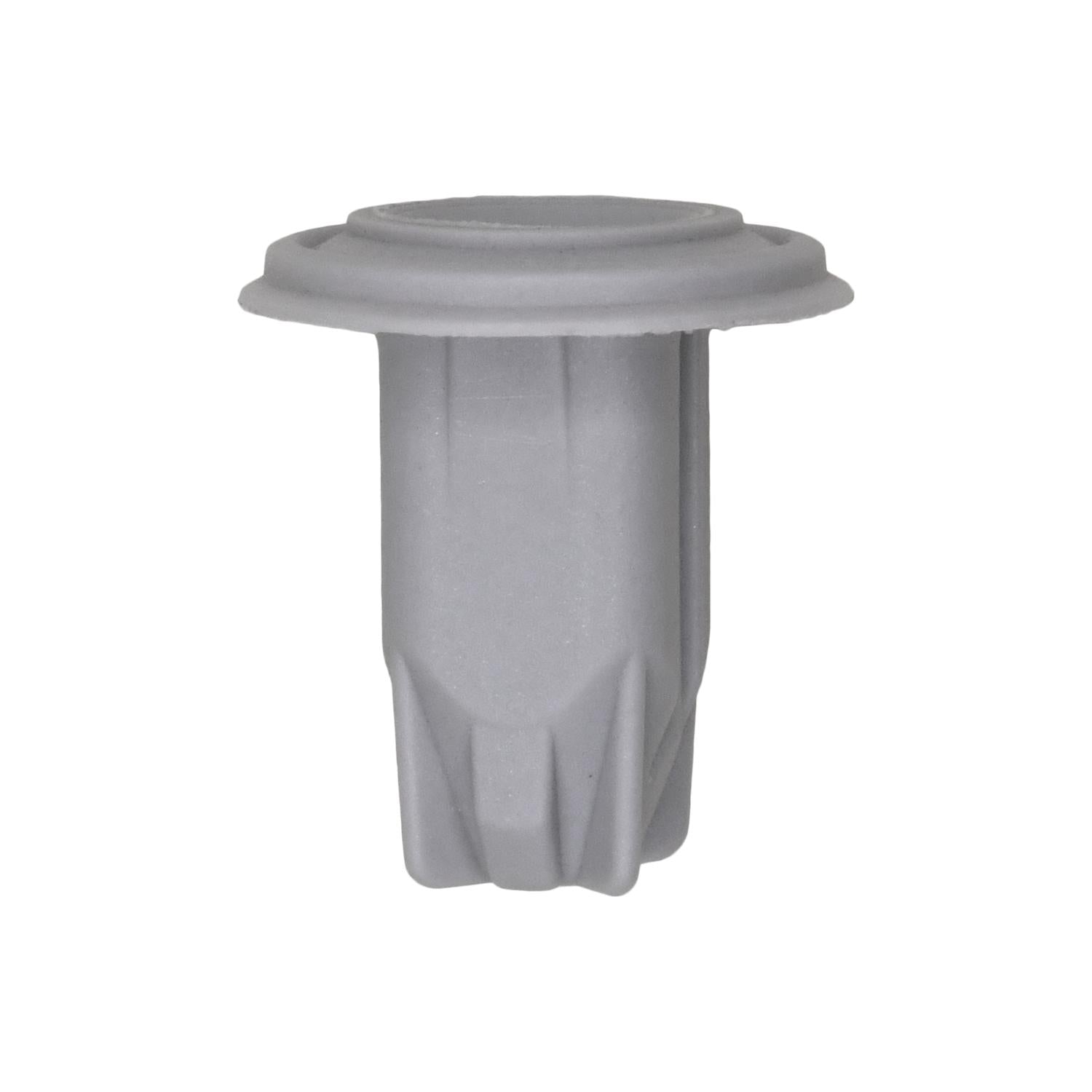 Auveco # 21963 Screw Grommet ; Screw Size: 2.9mm (Number 4), Head Dia.: 16mm, Stem Length: 15mm, Light Gray Nylon. Qty 10.
