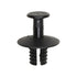 Auveco # 21990 Push-Type Retainer; Head Dia.: 15mm, Stem Length: 8mm, Fits Into 7mm Hole, Black Nylon. Qty 15.