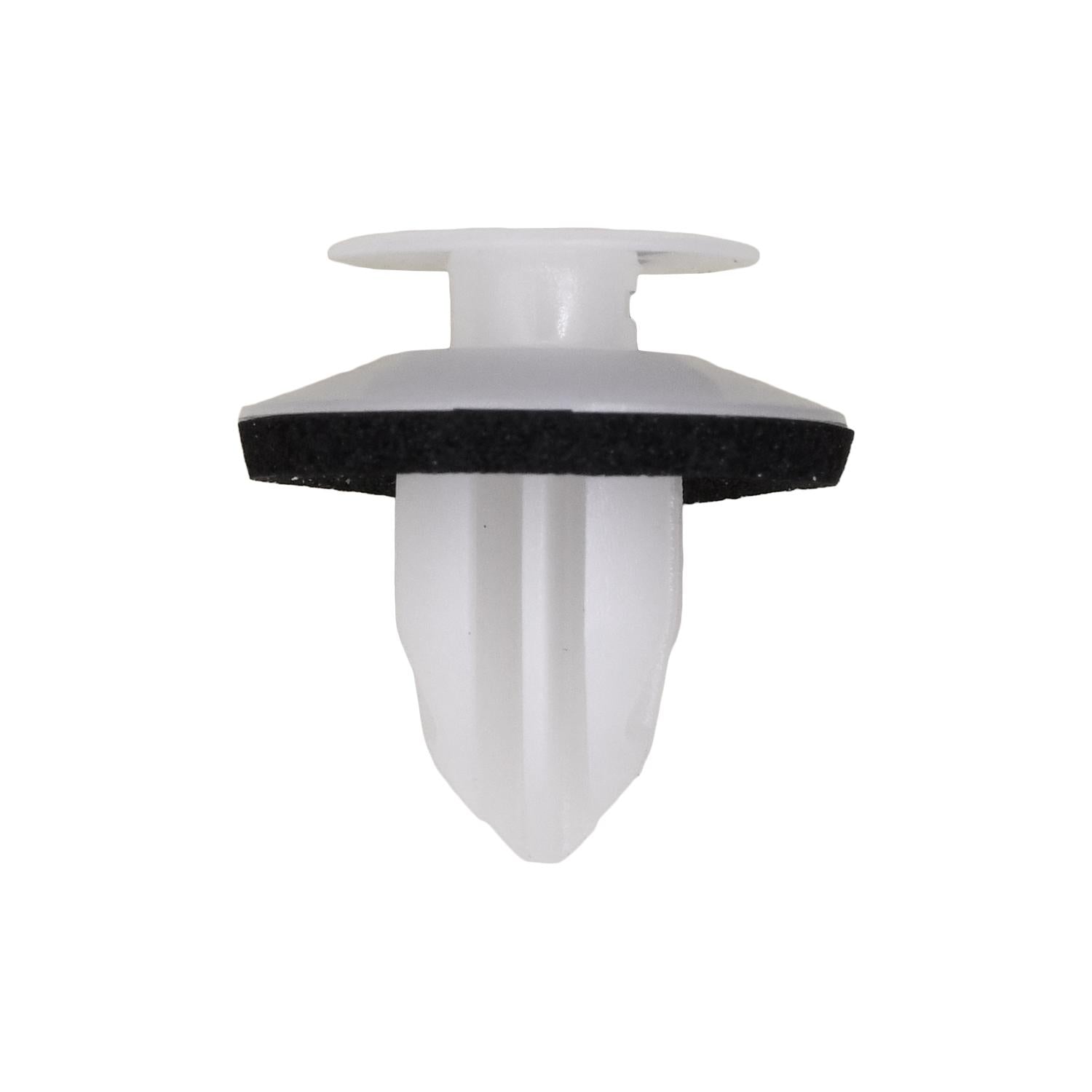 Auveco # 22056 Toyota Retainer With Sealer, White Nylon. Qty 25.