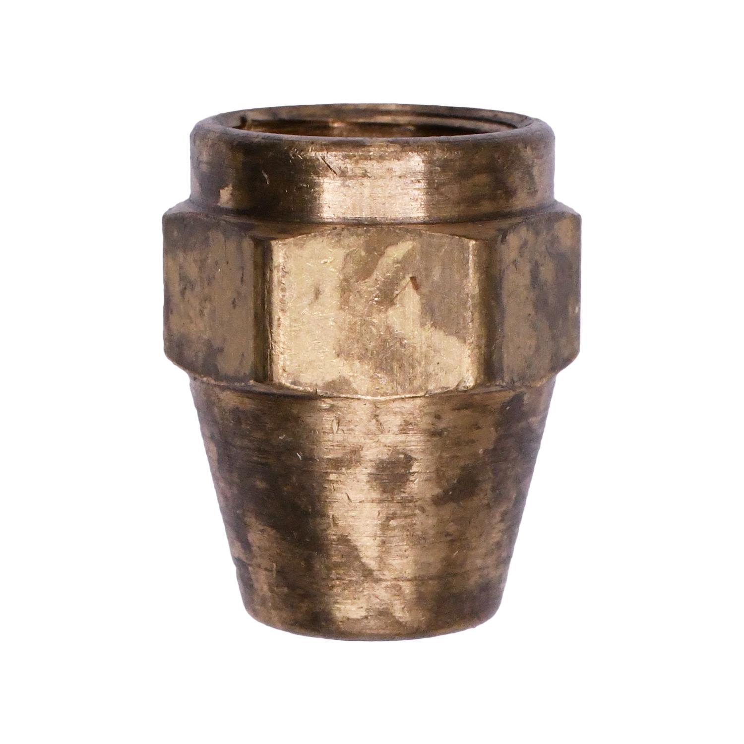 Auveco # 221 Brass SAE 45 Degree Flare Nut Short 1/4" Tube Size. Qty 5.