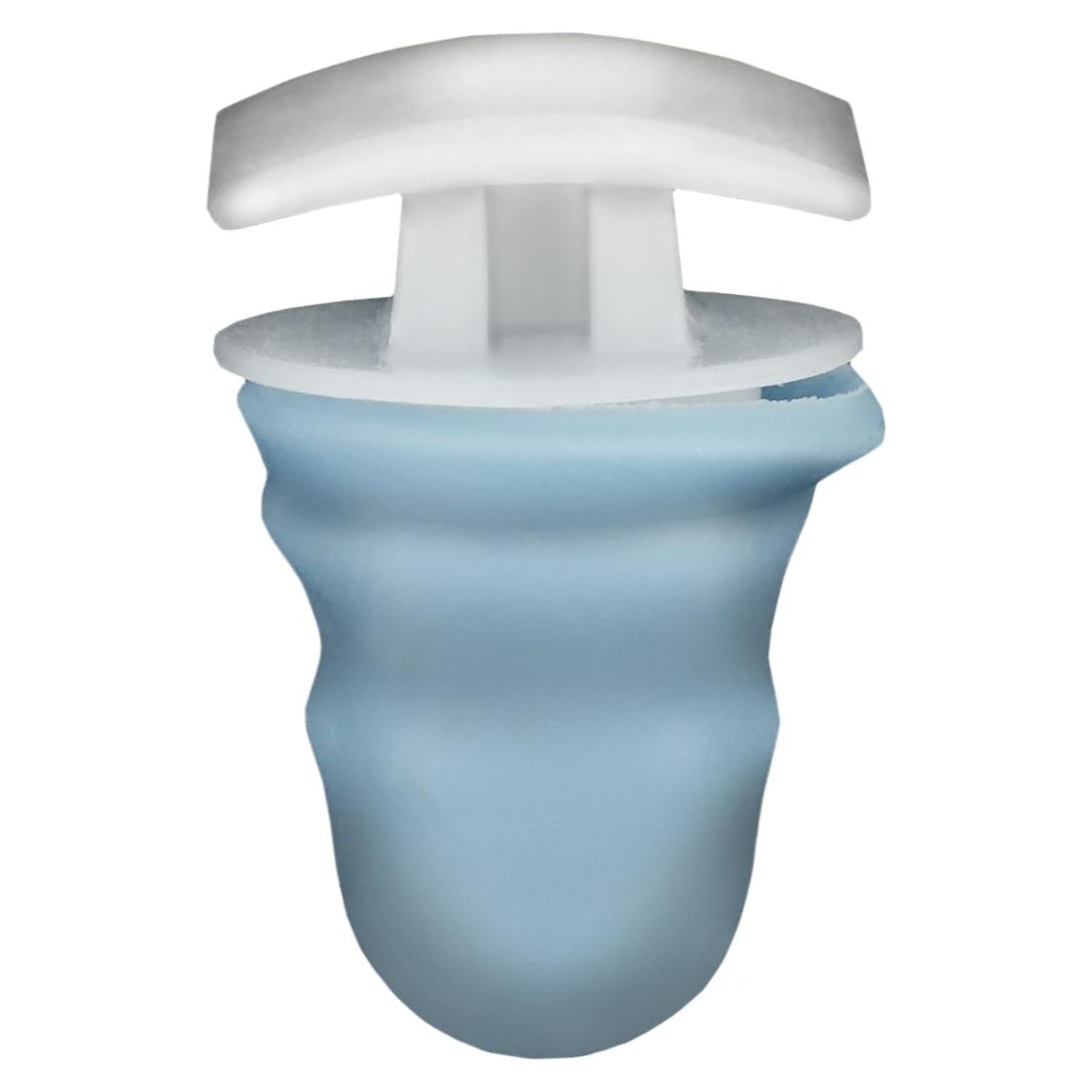 Auveco # 22414 VW Door Molding Clip With Blue Rubber Grommet 8R0-853-909. Qty 25.
