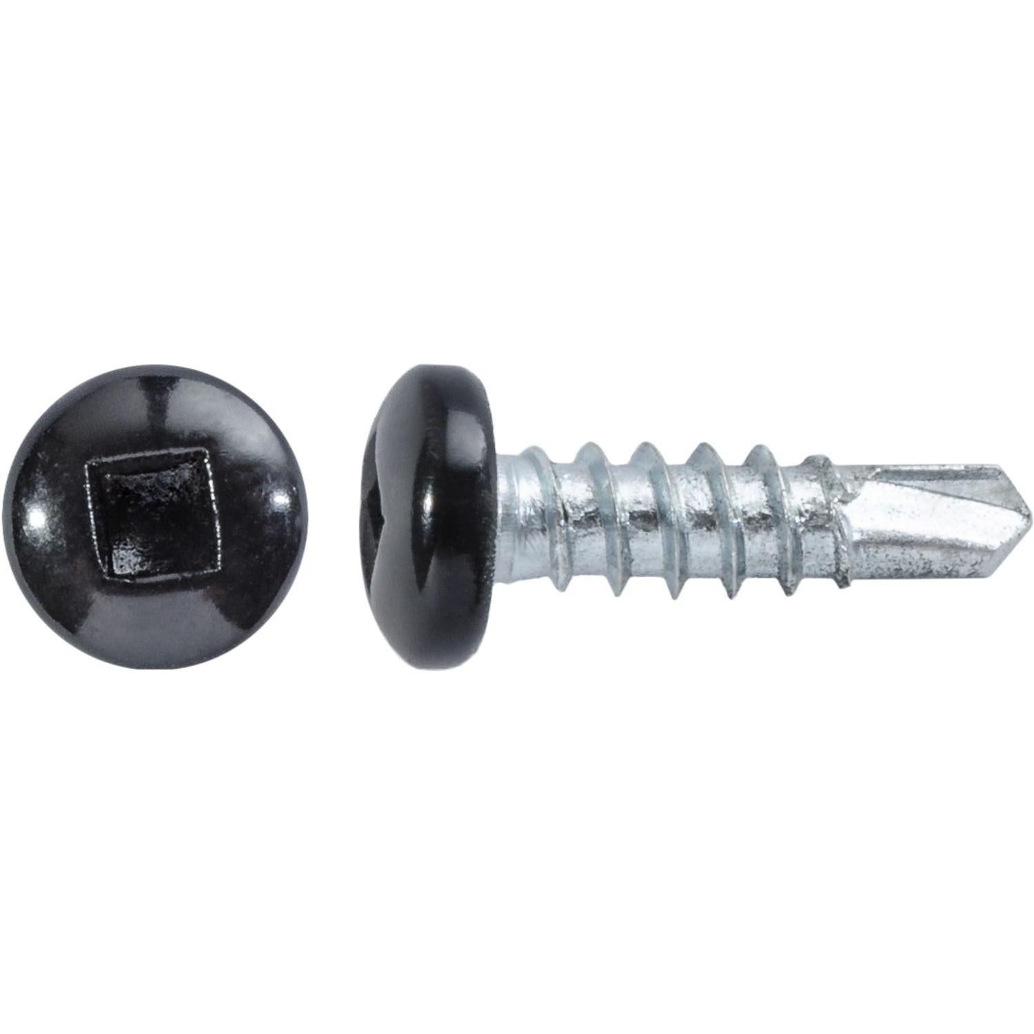 Auveco Item 22660 #6 X 1/2" Square Pan Self-Drilling Tex Zinc Black Painted Head. Quantity 100