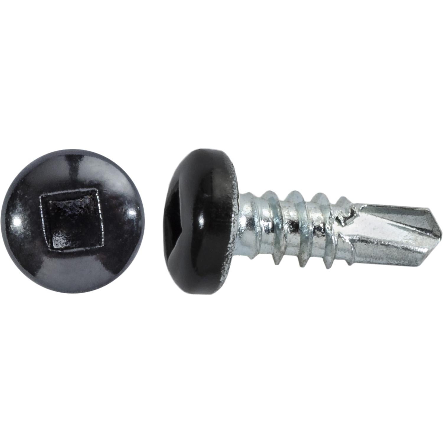 Auveco Item 22669 #8 X 1/2" Square Pan Self-Drilling Tek Zinc Black Painted Head. Quantity 100