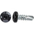 Auveco Item 22669 #8 X 1/2" Square Pan Self-Drilling Tek Zinc Black Painted Head. Quantity 100