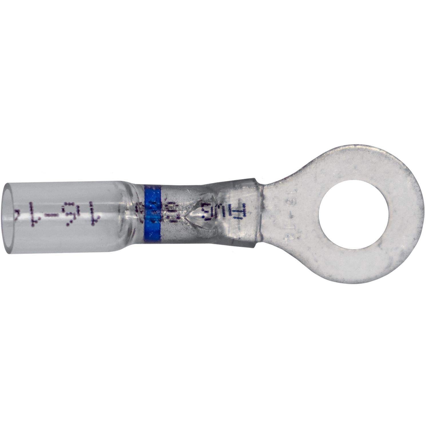 Auveco Item 22960 Crystal Clear Seal Ring - 16-14 Awg 1/4" Stud. Quantity 15