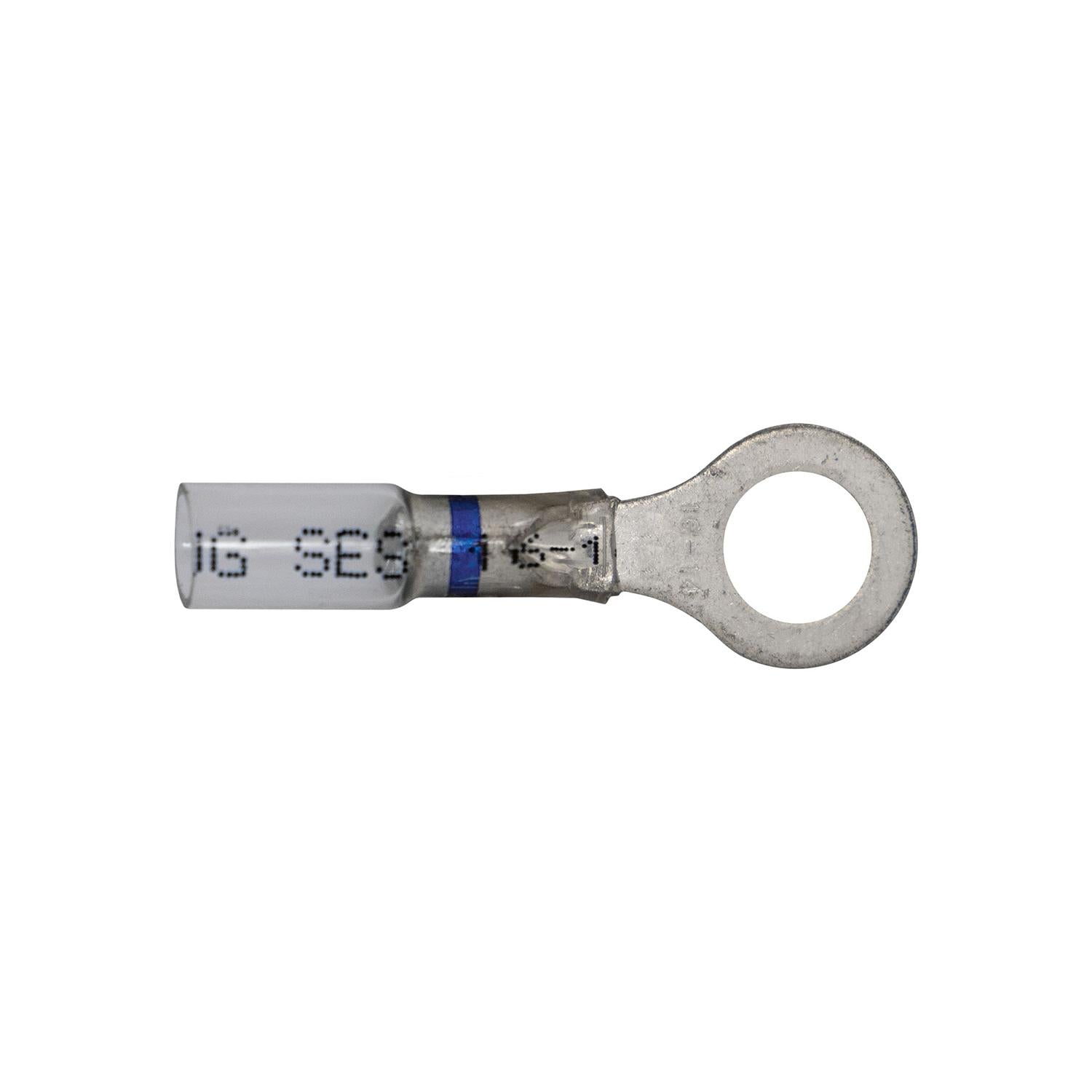 Auveco # 22962 Crystal Clear Seal Ring Terminals - 16-14 Awg 5/16" Stud. Qty 15.