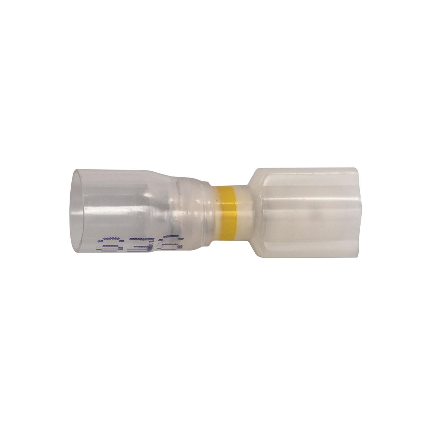 Auveco Item 22970 Crystal Clear Seal Fully-Insulated Male - 12-10 Awg .250", Banded Yellow. Quantity 15