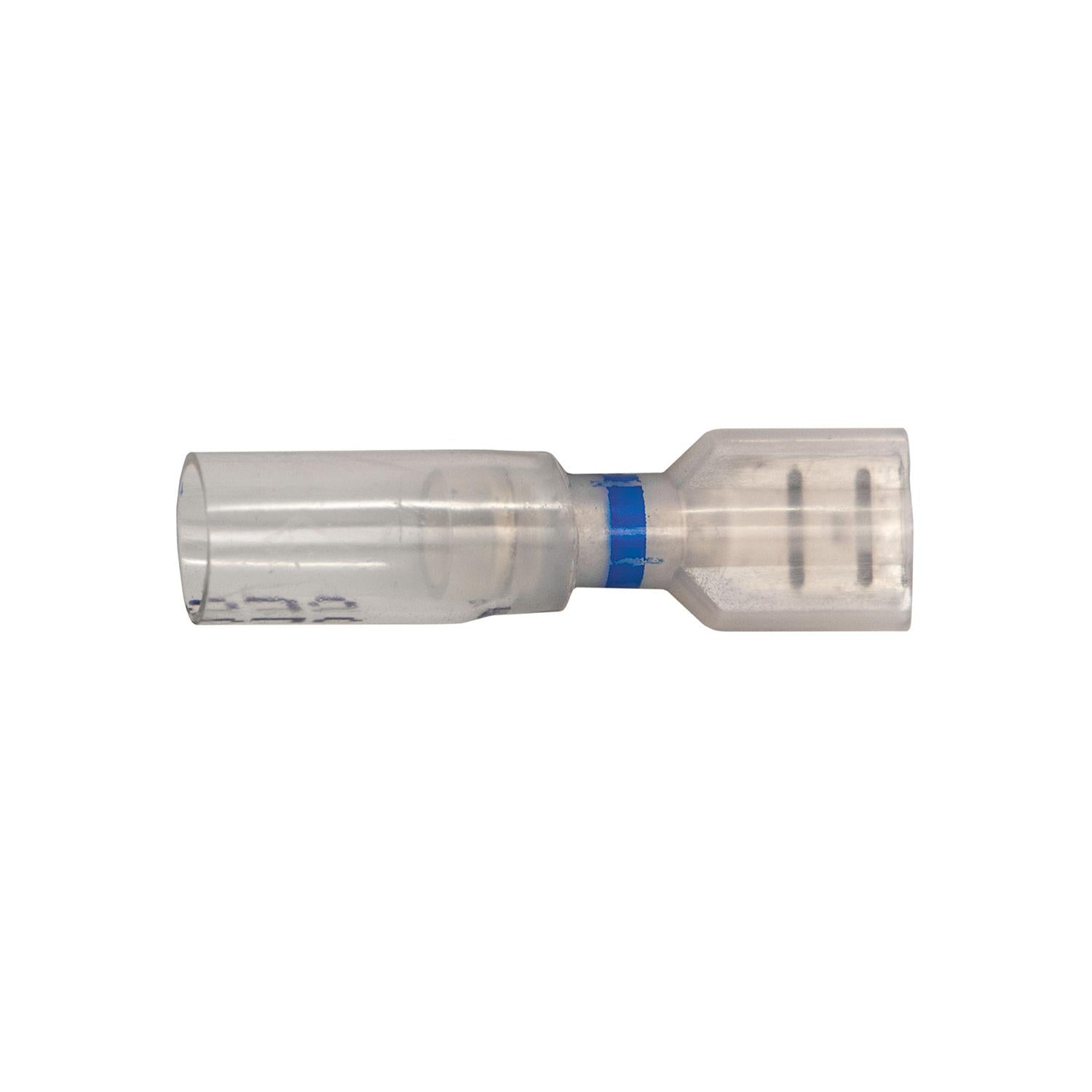 Auveco Item 22971 Crystal Clear Seal Fully-Insulated Female - 16-14 Awg .250", Banded Blue. Quantity 15