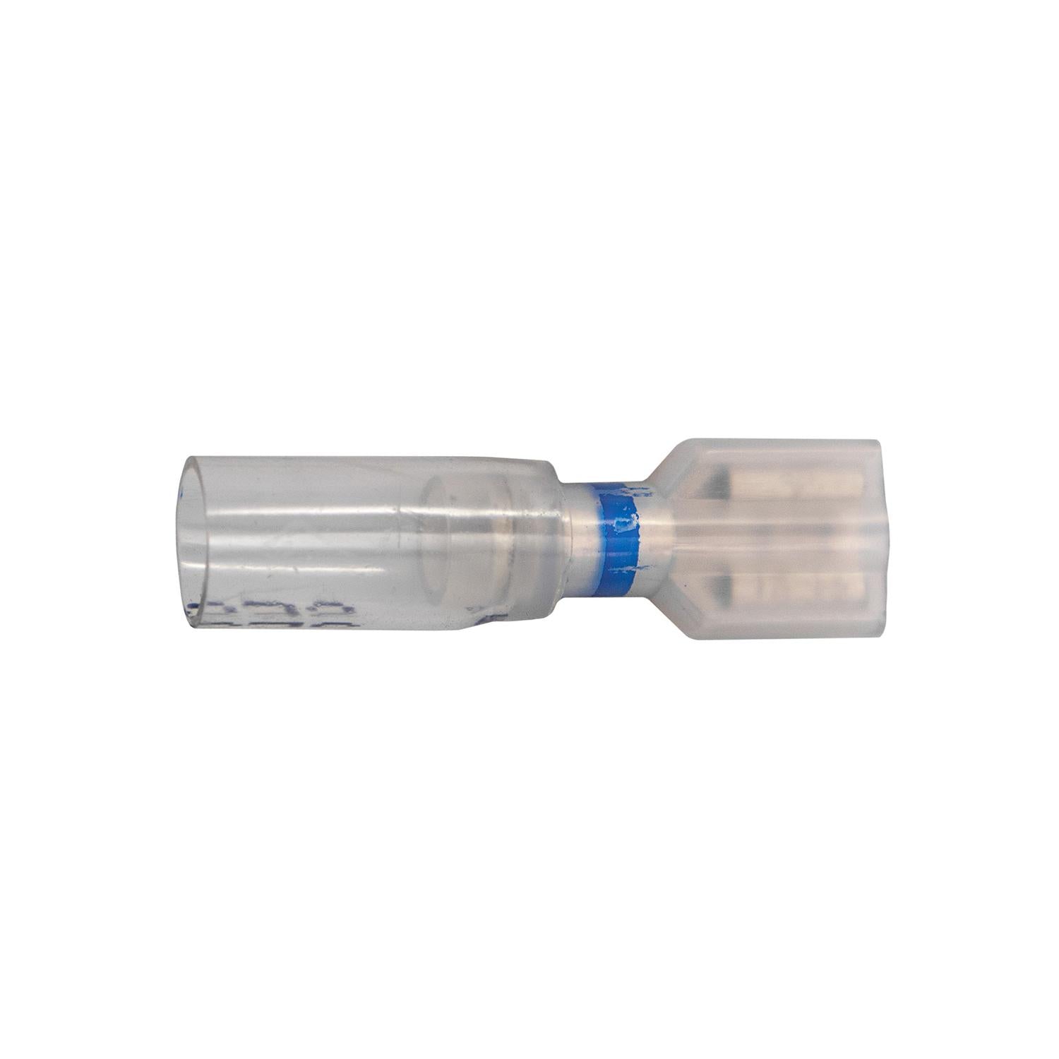 Auveco Item 22971 Crystal Clear Seal Fully-Insulated Female - 16-14 Awg .250", Banded Blue. Quantity 15