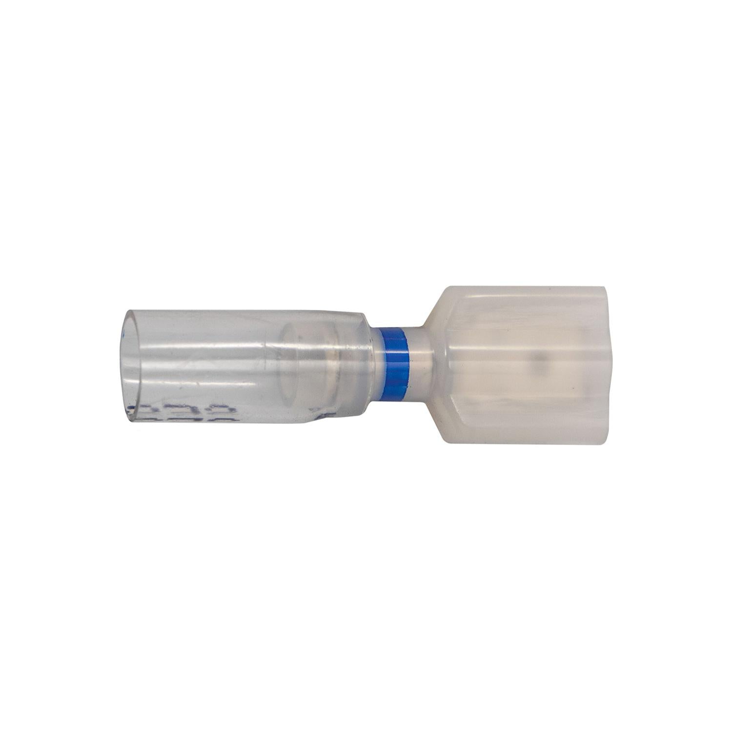 Auveco # 22972 Crystal Clear Seal Fully-Insulated Male - 16-14 Awg .250", Banded Blue. Qty 15.