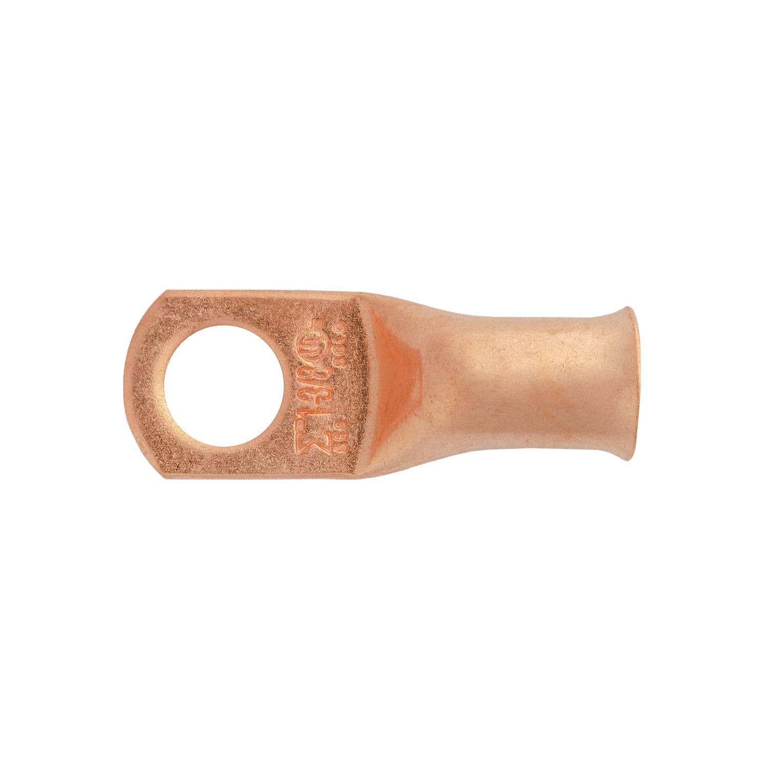 Copper Battery Cable Lugs. 1 Gauge. 3/8"ï¿½ Stud Size. Auveco No. 22984 Qty. 5