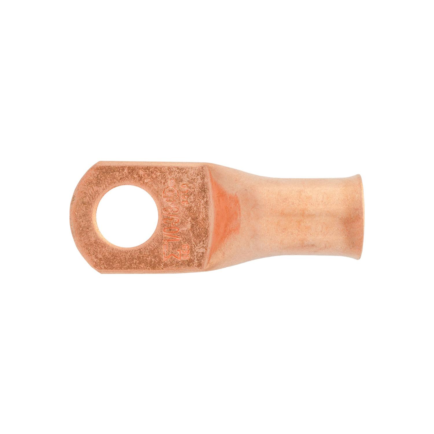 Copper Battery Cable Lugs. 1/0 Gauge. 3/8"ï¿½ Stud Size. Auveco No. 22989 Qty. 5